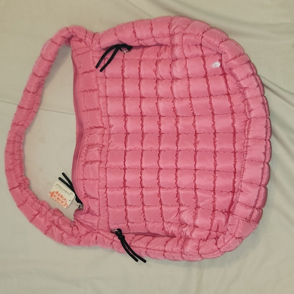 FP Movement Quilted Carryall Tote Gym Bag Bubblegum Pink Free People Neon Hobo